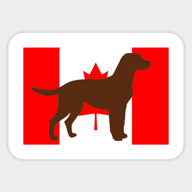 chocolate lab color silhouette on flag Sticker by Wanderingangel